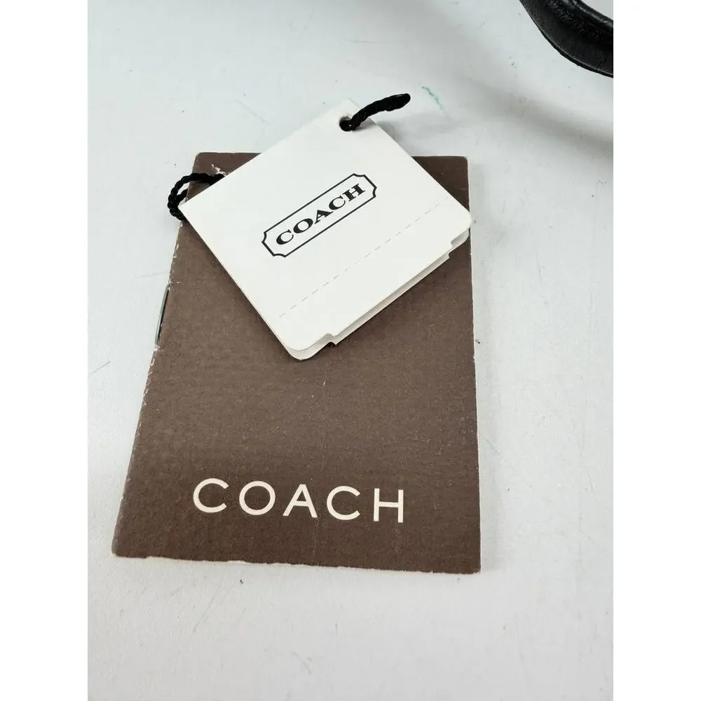 Coach Mercer Satchel 7400 Black Twill Leather Trim Shoulder Crossbody Bag
